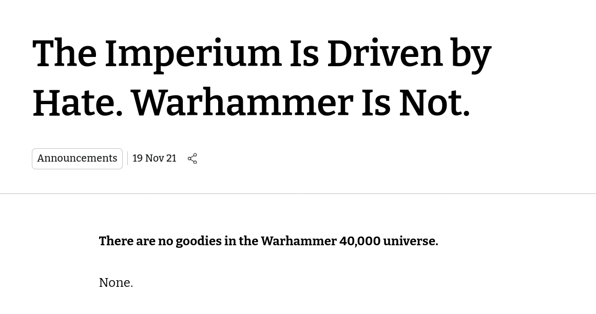 Games Workshop le dit lui-meme